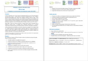 Stage évaluation et communication du programme leader 2014 2020